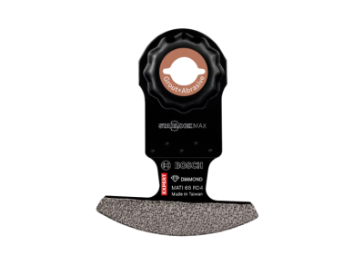 Lâmina diamantada Bosch preto e cinza para ferramenta multifunções com inscrições