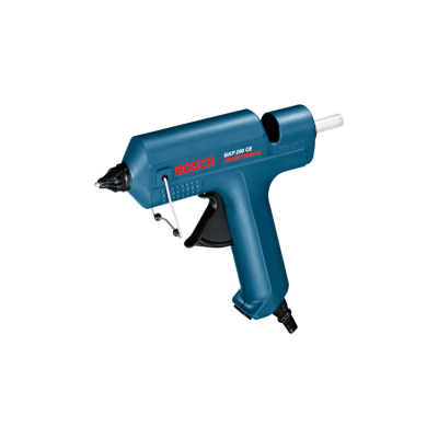 Pistola de cola quente BOSCH azul com suporte metálico