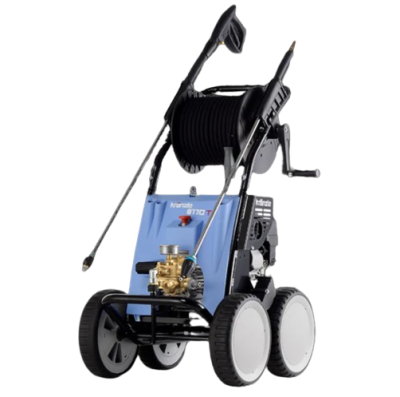 Máquina de lavar alta pressão Kranzle 1170 T com mangueira preta e rodas grandes