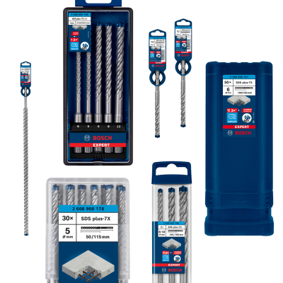 Conjunto de brocas Bosch Expert de vários tamanhos em embalagens plásticas