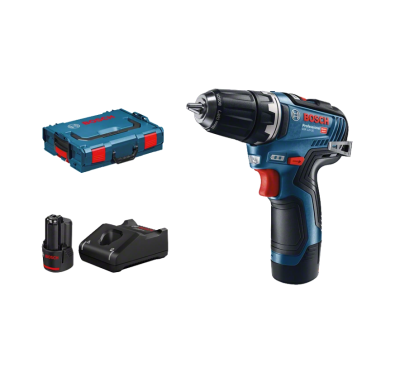 Parafusadora Bosch Professional com bateria, carregador e mala de transporte