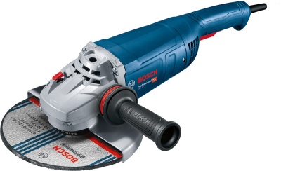 Rebarbadora elétrica Bosch Professional azul e cinza com disco de corte