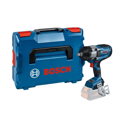 Conjunto Bosch com caixa azul e chave de impacto sem fio em azul e preto