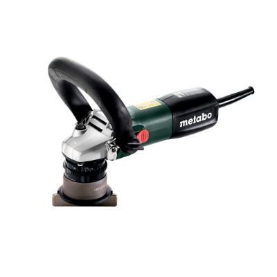 Esmeriladora angular Metabo com punho preto e corpo verde e preto