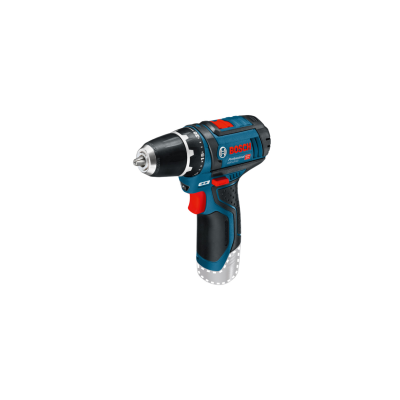 Parafusadora sem fios Bosch azul e preta com detalhes vermelhos