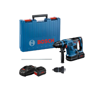 Conjunto de ferramenta Bosch com mala, furadeira, bateria, carregador e acessório