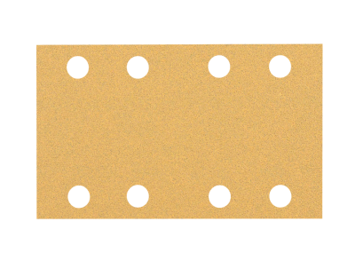 Folha de lixa castanha com oito furos