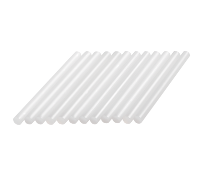 Conjunto de 12 palhetas brancas lisas alinhadas
