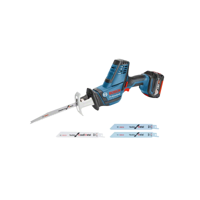 Serra tico-tico elétrica sem fios Bosch Professional com cinco lâminas e bateria