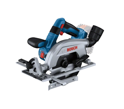 serra circular Bosch azul e preta com corpo metálico