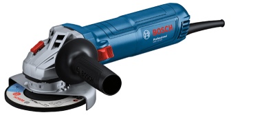 Esmerilhadora angular Bosch Professional azul e preta com disco e cabo preto