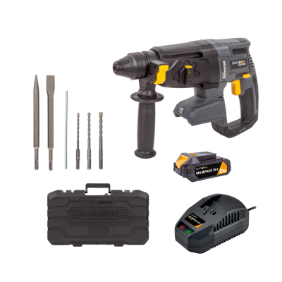 Kit de berbequim a bateria com acessórios e estojo preto