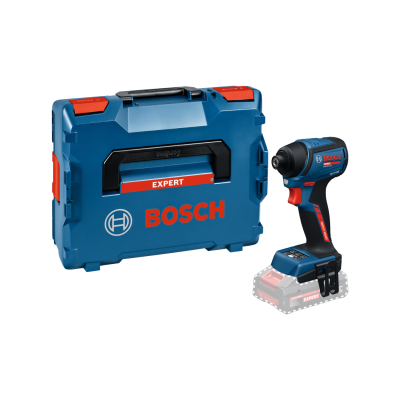 Mala e chave de impacto Bosch azul, preta e vermelha com marcações Bosch Expert