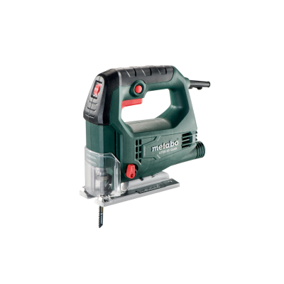 Serra tico-tico elétrica Metabo verde, preta e vermelha