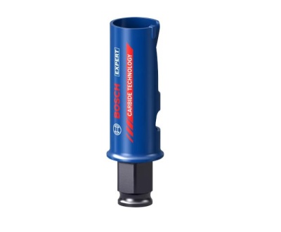 Ferramenta de impacto Bosch Expert azul e preto com texto impresso.
