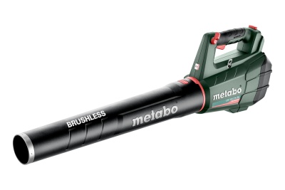 Soprador folhas Metabo preto e verde escuro com texto