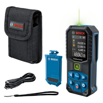 Medidor a laser Bosch Professional com estojo, bateria, cabo USB e cordão