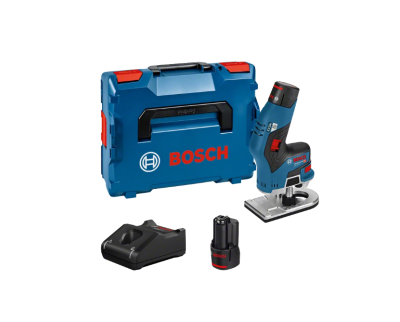 Conjunto de lixadeira Bosch com bateria, carregador e mala azul