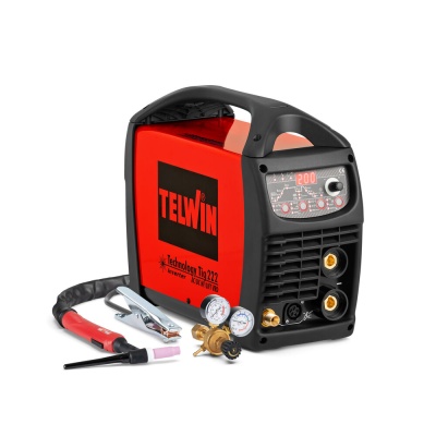 Máquina de soldar TELWIN Technology Tig 222 vermelho e preto com acessórios