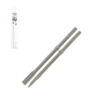 Duas brocas metálicas Bosch com embalagem plástica transparente.