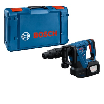 Conjunto de ferramentas BOSCH com mala rígida azul e ferramenta elétrica azul