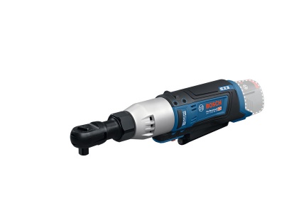 Chave de impacto Bosch Professional azul e preto com visor digital.
