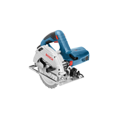 Serra circular Bosch a bateria azul e preta com disco prateado