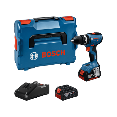 Conjunto de ferramenta Bosch Professional com mala azul, furadeira e acessórios