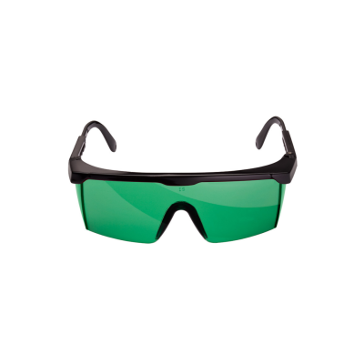 Óculos de proteção com lentes verdes e armação preta