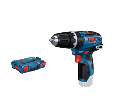 parafusadora Bosch Professional azul e preta com caixa azul