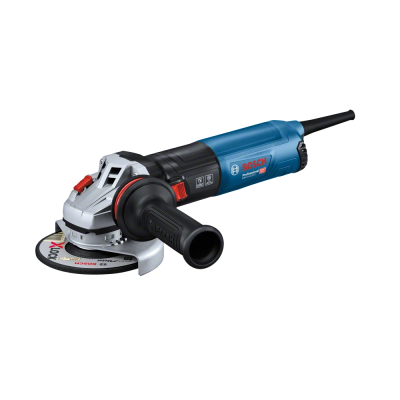 Esmerilhadora angular BOSCH azul e preta com punho e roda de corte