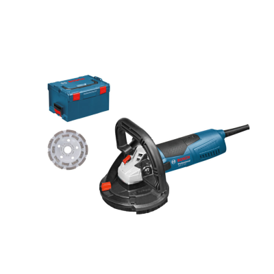 Conjunto de ferramenta Bosch com esmerilhadora, disco de corte e estojo azul