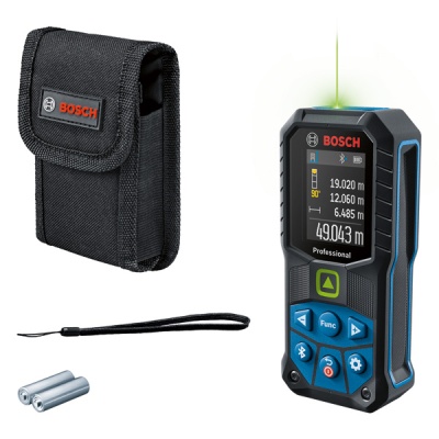 Medidor laser Bosch profissional com estojo preto e pilhas