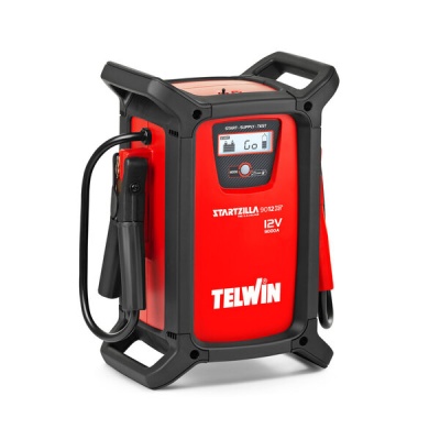 Carregador de bateria automotiva Telwin STARTZILLA 12V vermelho e preto com visor digital