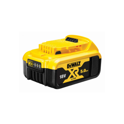 Bateria recarregável DEWALT XR de 18V e 5.0 Ah amarela e preta