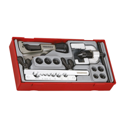 Conjunto de ferramentas TENGTOOLS em caixa vermelha com acessórios metálicos