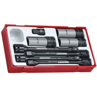 Conjunto de ferramentas metálicas TengTools em estojo vermelho