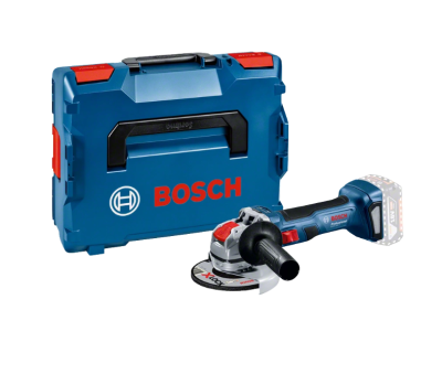 Esmerilhadora angular Bosch azul com estojo rígido azul e logótipo BOSCH