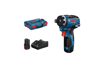 Conjunto de ferramenta Bosch Professional com chave de impacto, bateria, carregador e caixa azul