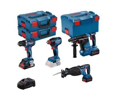 Conjunto de ferramentas elétricas Bosch com caixas organizadoras