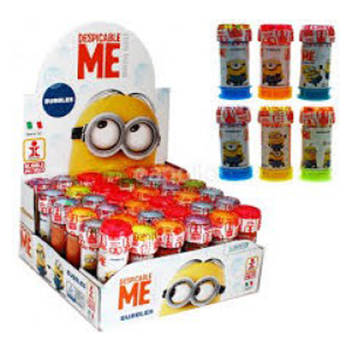 Bolas de Sabão Minions Expositor com tubos de bolhas de sabão Despicable Me com imagens dos Minions