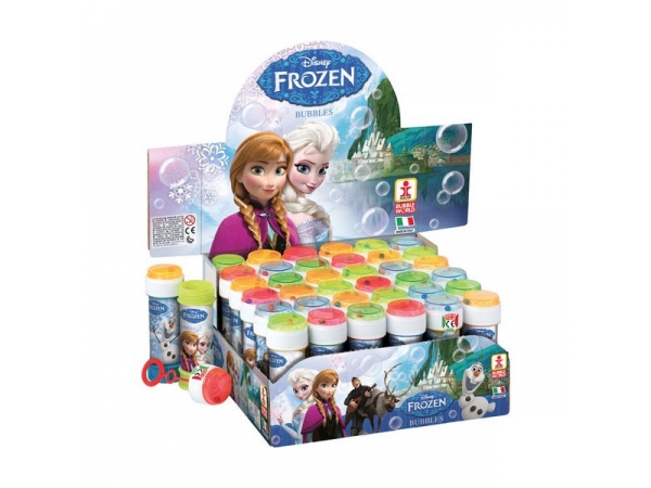 Bolas de Sabão Frozen Pink Expositor de bolhas de sabão Disney Frozen com personagens Anna, Elsa, Olaf e Sven