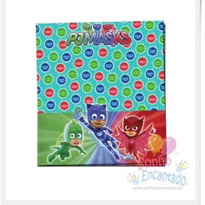 Guardanapos PJ Masks com personagens e padrão colorido