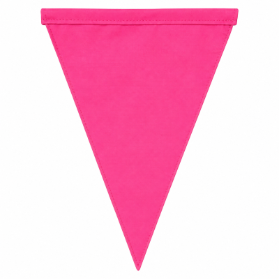Bandeirola triangular rosa de tecido