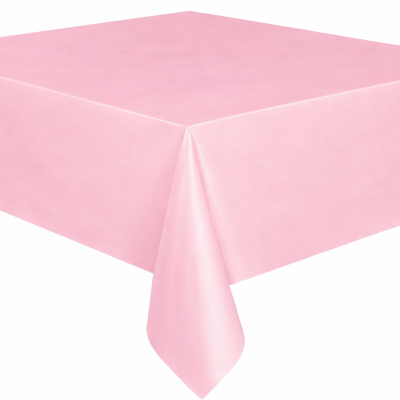 Toalha de mesa quadrada rosa lisa