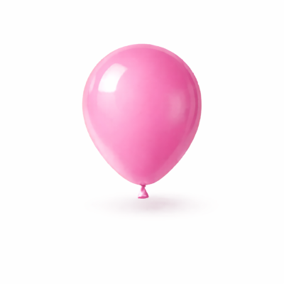 Balão cor-de-rosa isolado sobre fundo branco