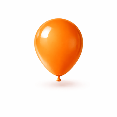 Balão laranja brilhante