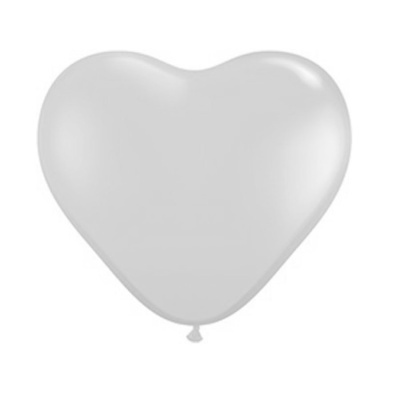Balão branco em forma de coração