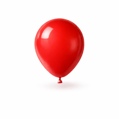 Balão vermelho brilhante