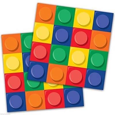 Toalhas de mesa quadradas coloridas com padrão de blocos em relevo